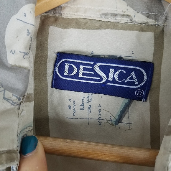 Vintage Desica 100% Silk Button Front Printed Short Sleeve Shirt Top Large - Picture 10 of 10